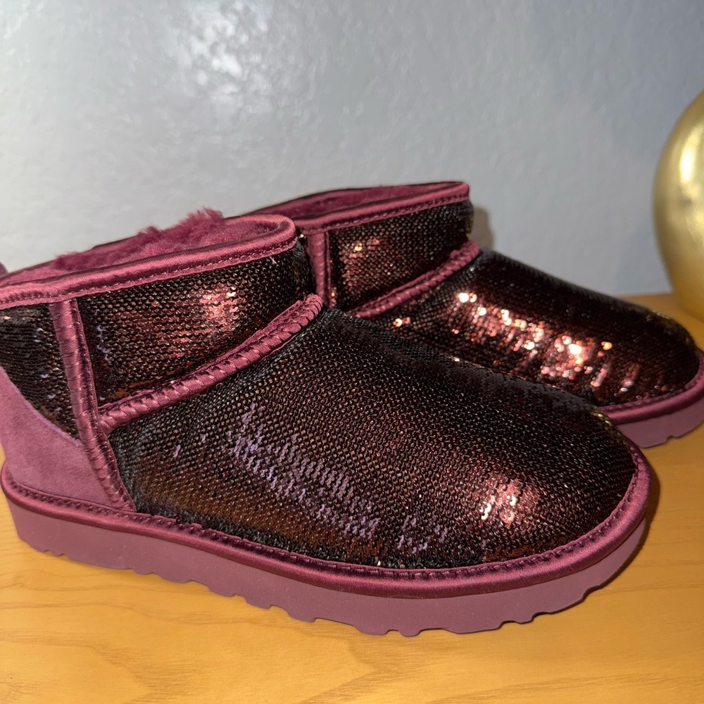 UGG Purple Ankle Boots with Comfortable Fit